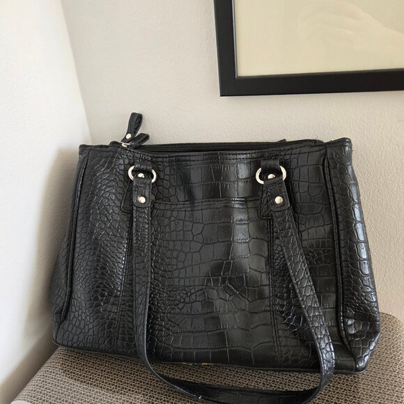 Faux Crocodile Shoulder Bag - Picture 4 of 8